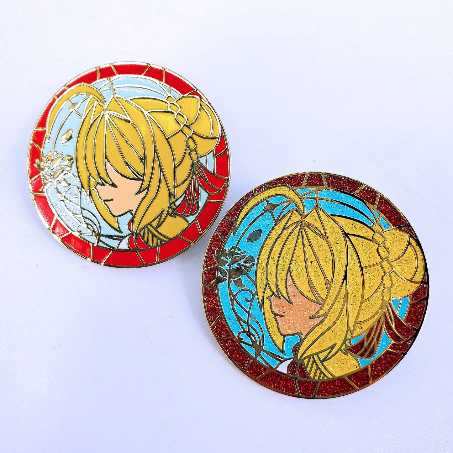 Stained Glass Saber Nero Pin