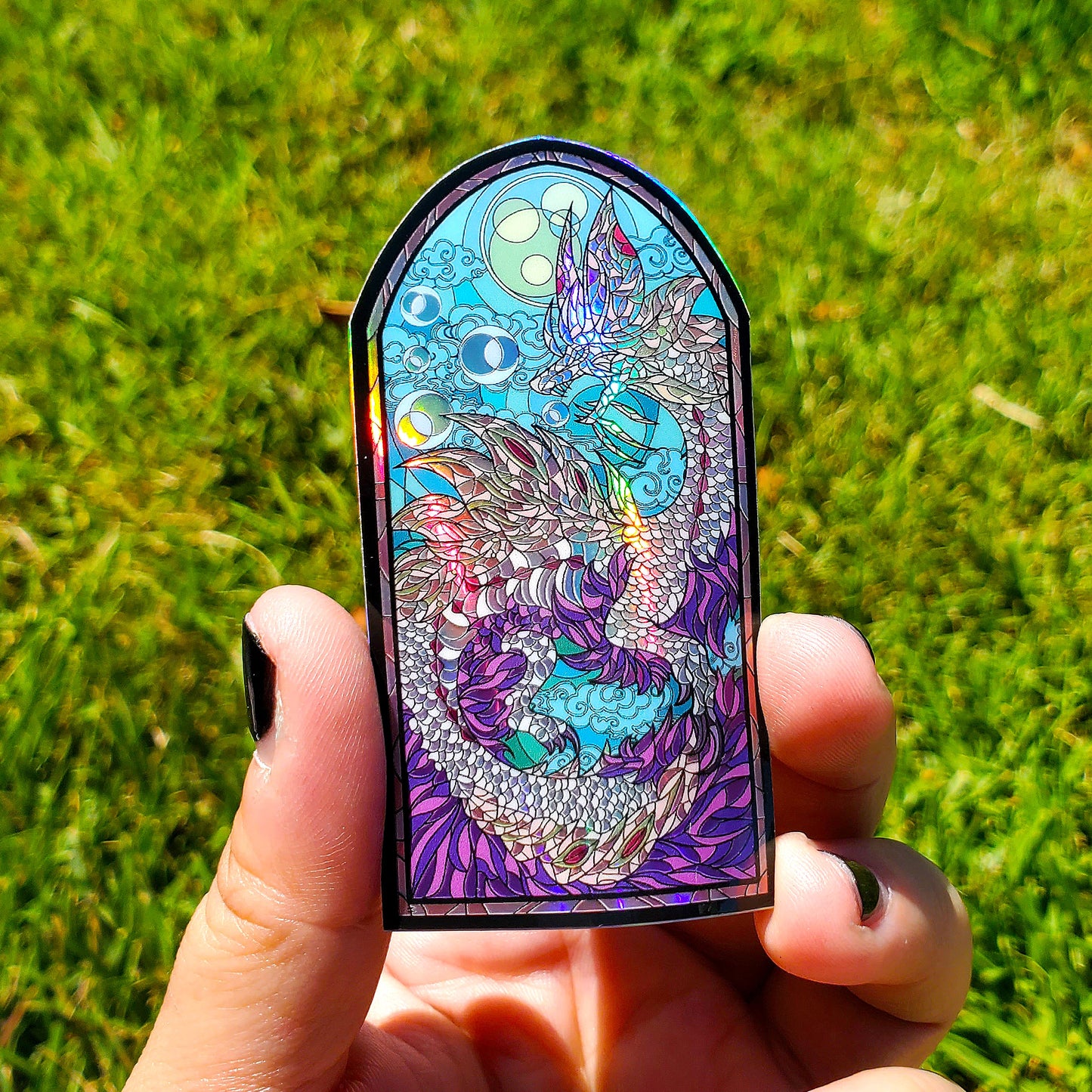 Mizutsune Stained Glass Vinyl Sticker