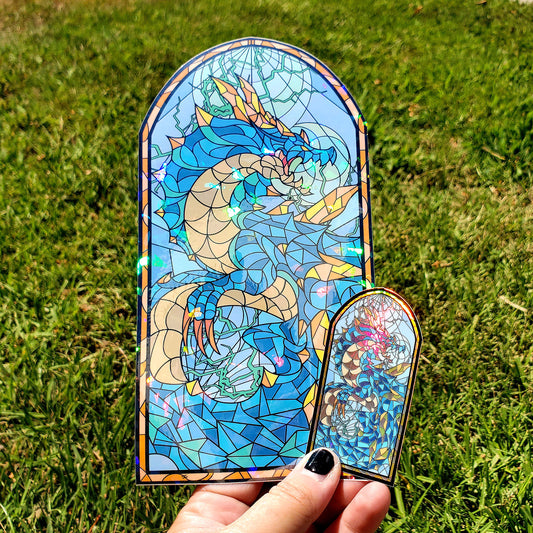 Lagiacrus Stained Glass Vinyl Sticker