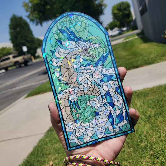 Ivory Lagiacrus Stained Glass Vinyl Sticker