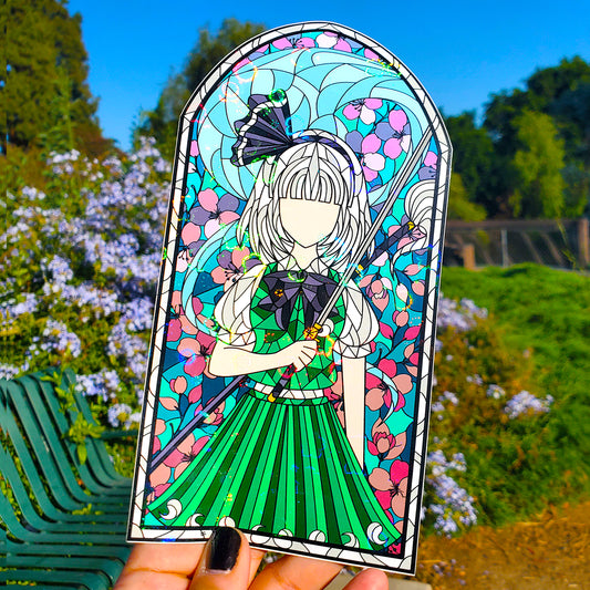 Youmu Konpaku Stained Glass Vinyl Sticker