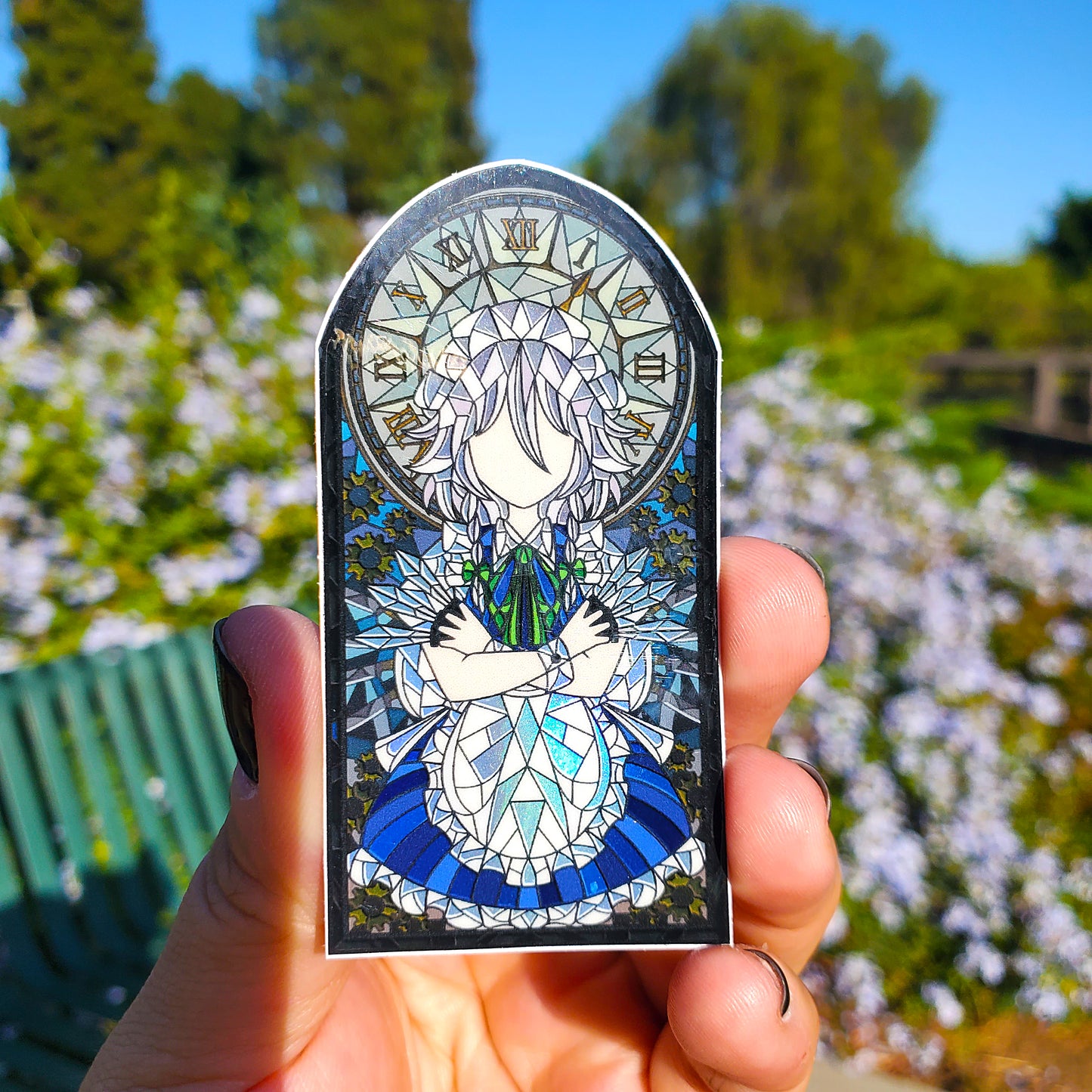 Sakuya Izayoi Stained Glass Vinyl Sticker
