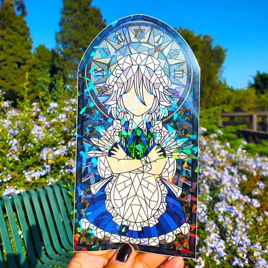 Sakuya Izayoi Stained Glass Vinyl Sticker