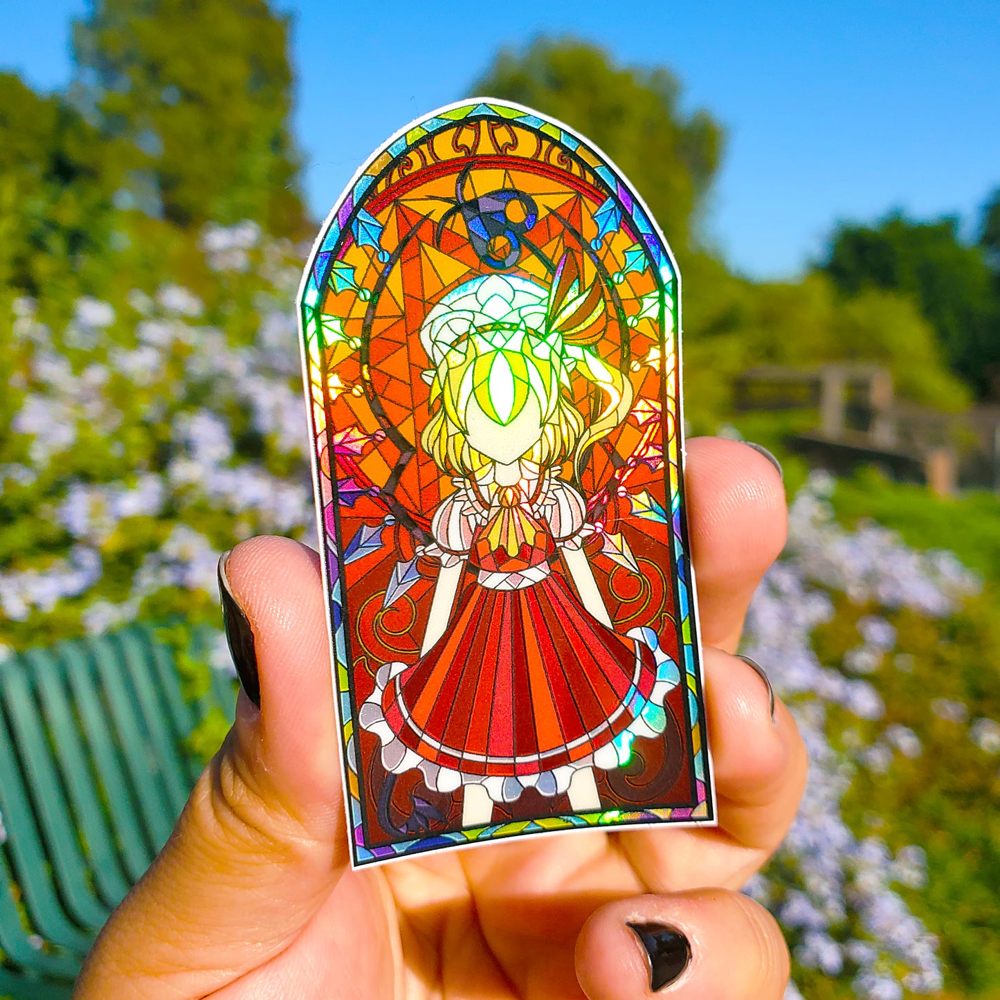 Flandre Scarlet Stained Glass Vinyl Sticker