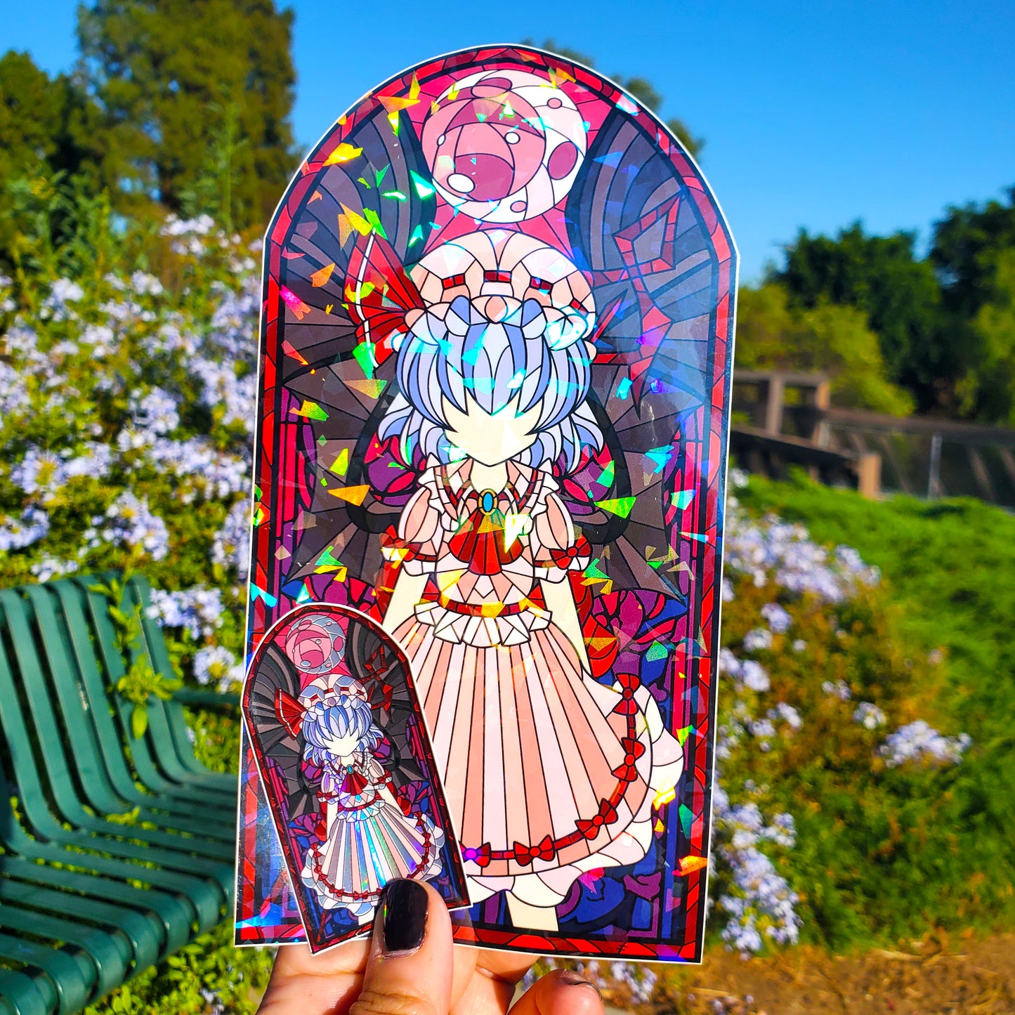 Remilia Scarlet Stained Glass Vinyl Sticker