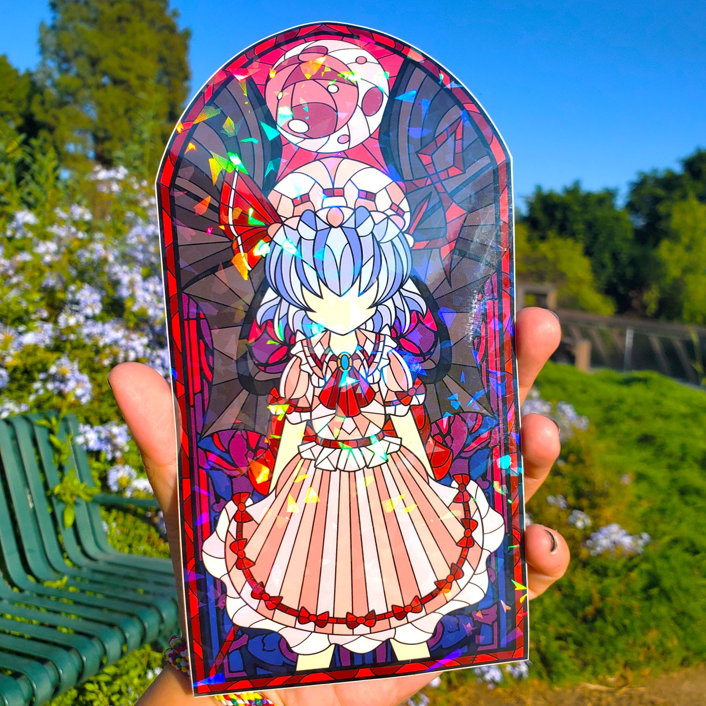 Remilia Scarlet Stained Glass Vinyl Sticker