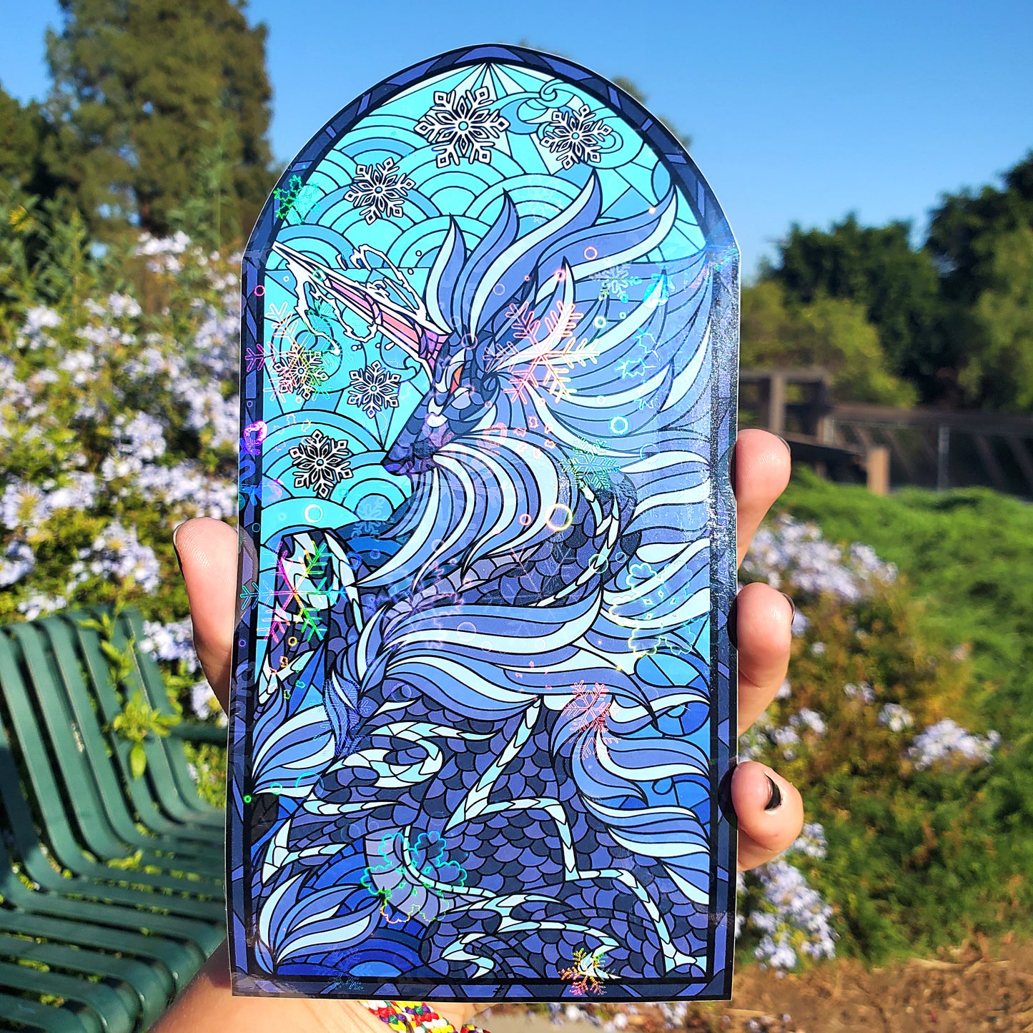 Oroshi Kirin Stained Glass Vinyl Sticker
