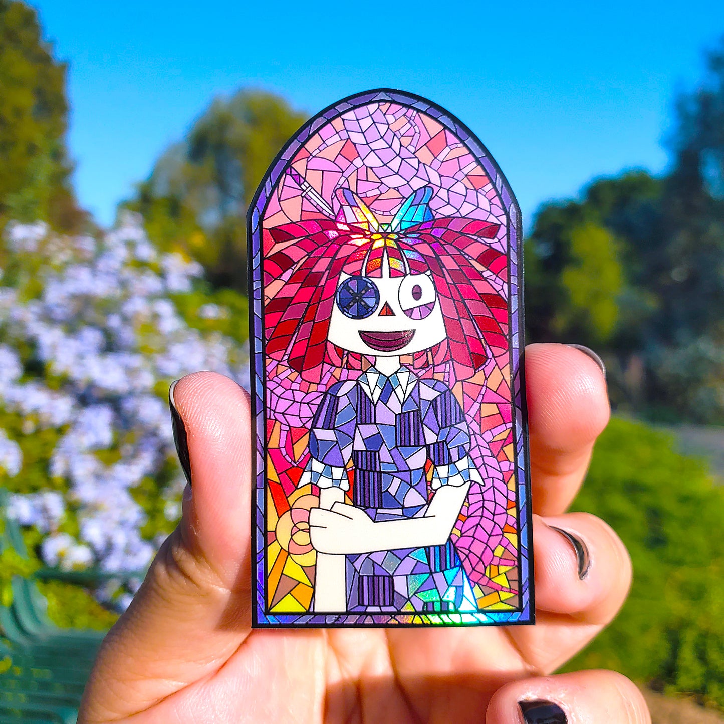 Ragatha Stained Glass Vinyl Sticker