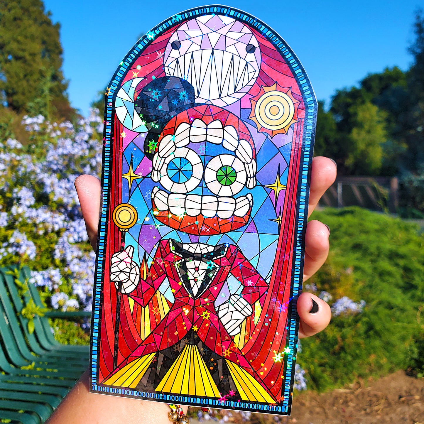 Caine Stained Glass Vinyl Sticker