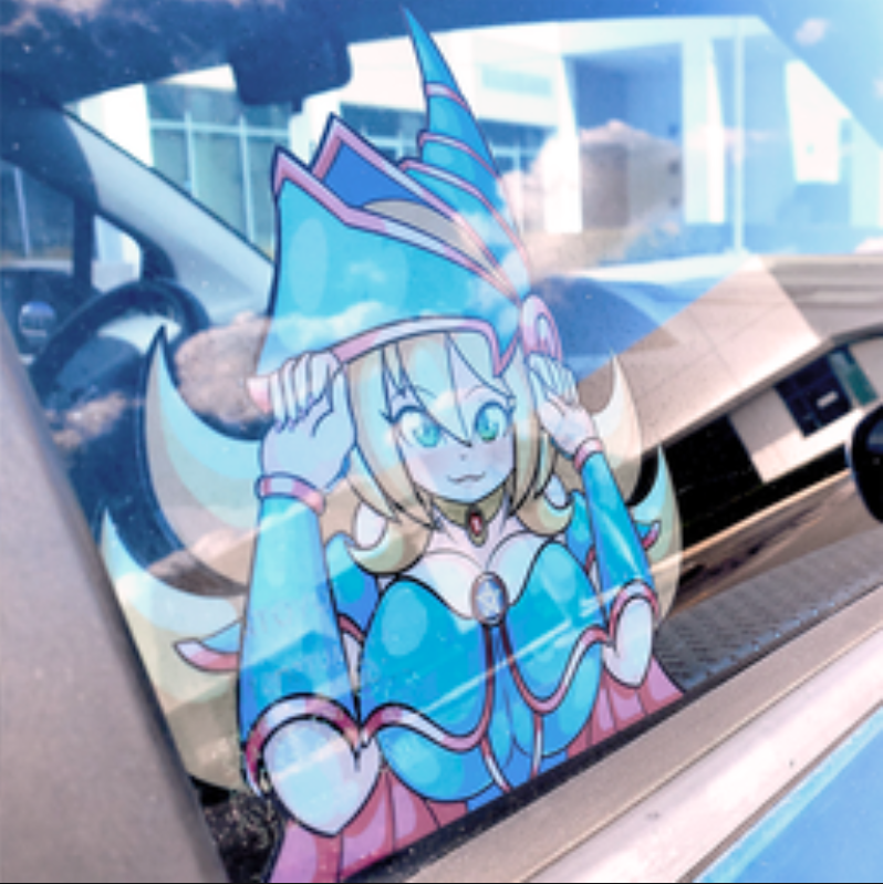 Dark Magician Girl Paizuri - Reverse Vinyl Sticker